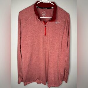 Nike Red Dri-FIT Quarter Zip Pullover
